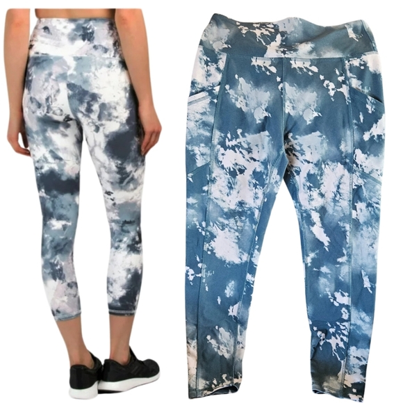 Balance Collection L High Rise Super Dry Watercolor Capri Green White 2098-X - Picture 4 of 5